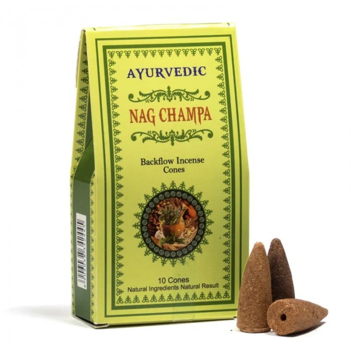 Κώνοι οπίσθιας ροής Backflow Ayurvedic Nag Champa (10 τεμ) Νέα προϊόντα